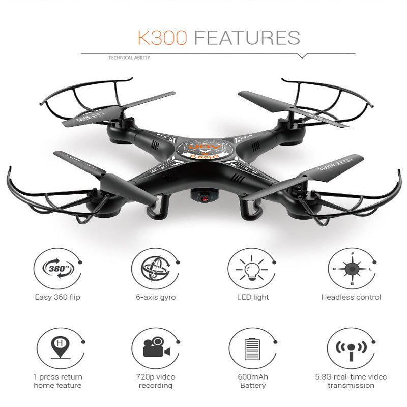 K300 drone + camera + wifi remote control