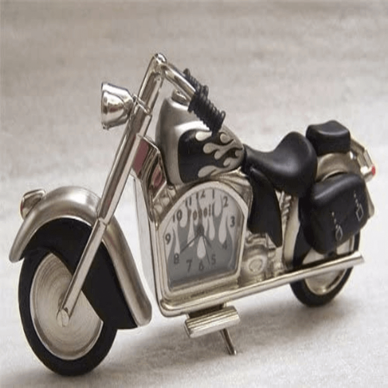 Fossil brand antique harley davidson bike clock- metal black