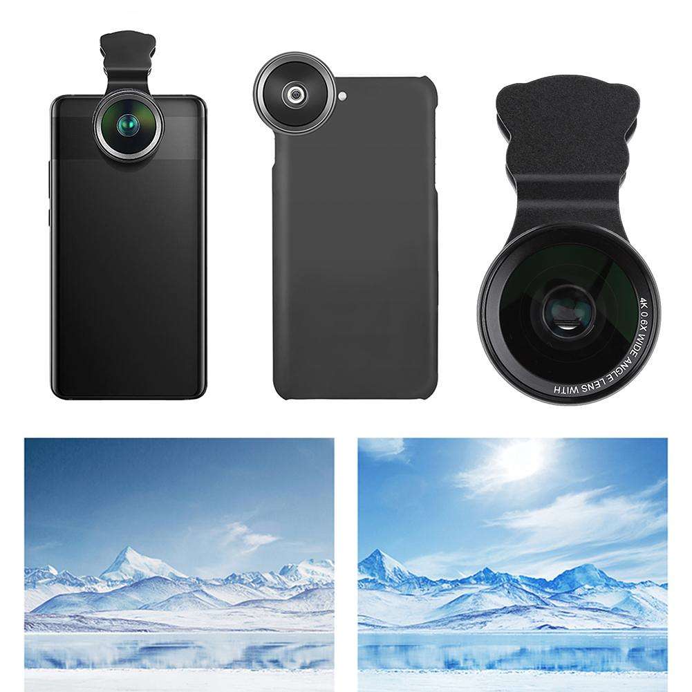 Hd optical glass wide angle + 20x macro lens camera clip kit