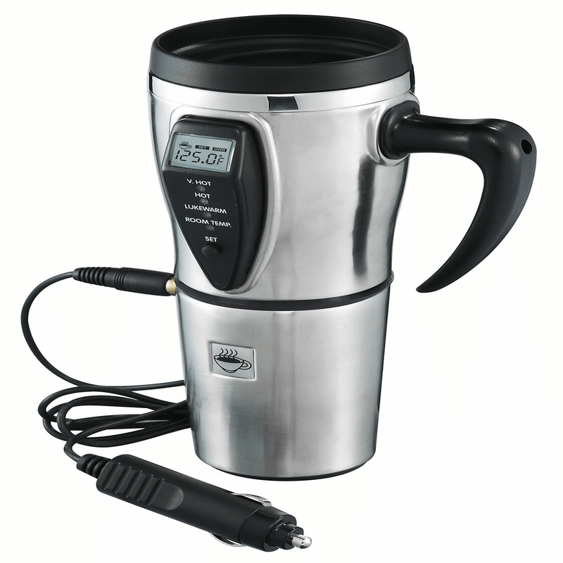 12 volt heated 16 oz stainless steel mug for car