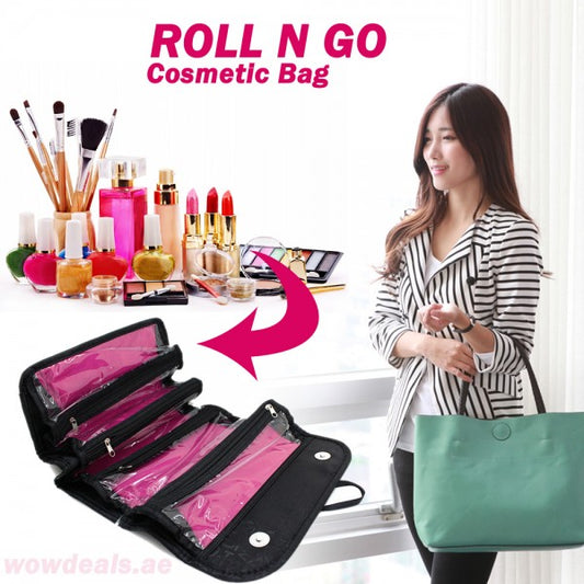 Roll n go cosmetic bag - black