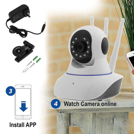 Three antennas wifi security camera