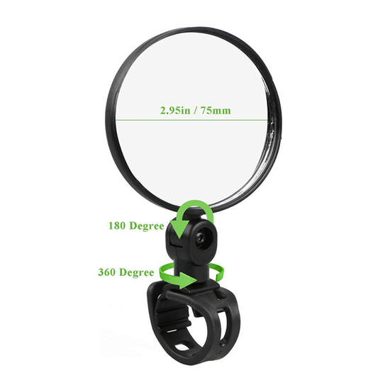 Rear view bicycle reflex mirror