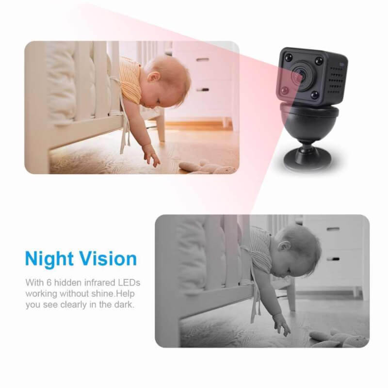 1080p ultra mini wifi cam with battery,magnetic bracket