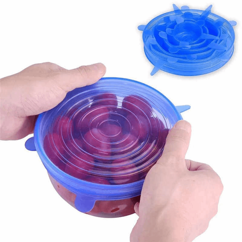 6pc silicone stretch lids