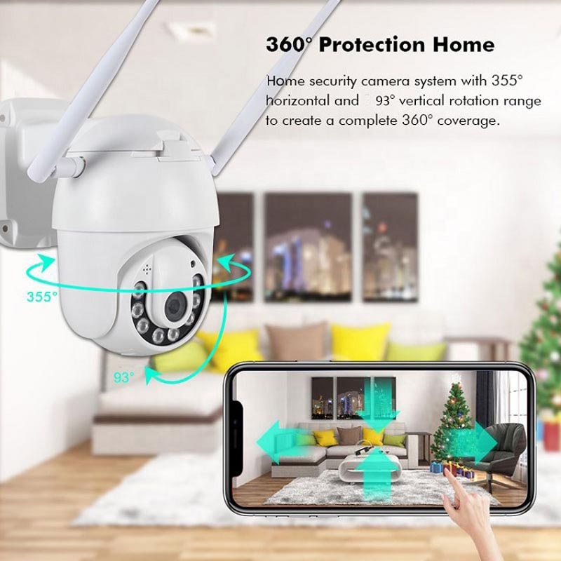 Wifi outdoor hd wireless waterproof ptz ip security camera