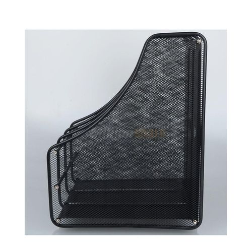 3-tier magazine frame - black steel mesh