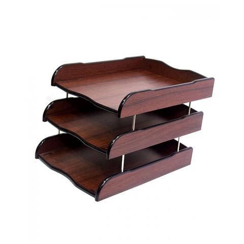 Wooden 3 layer document plate for office and home