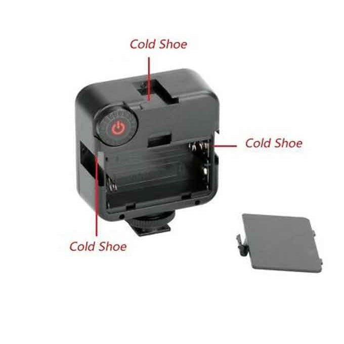 Led video light w49s mini 6000k with rotatable mount adapter