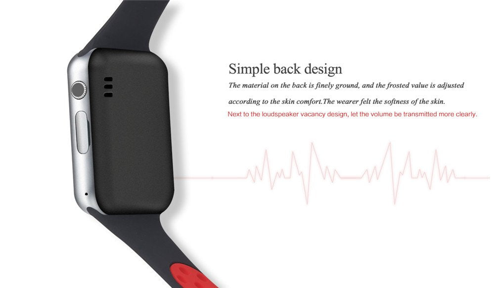 Android bluetooth smartwatch m3 black red