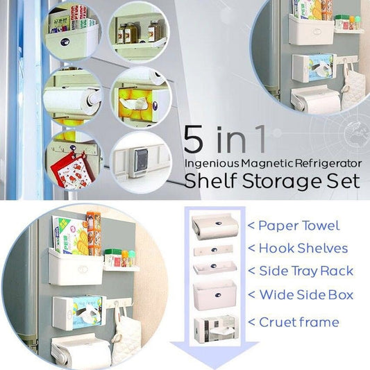 5 in 1 magnetic shelf storage set