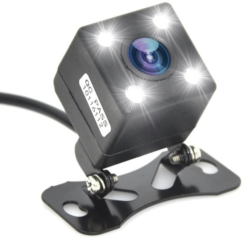 Waterproof 4 led night vision car ccd rear view camera