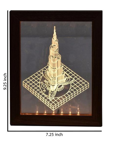 Burj khalifa acrylic frame - brown