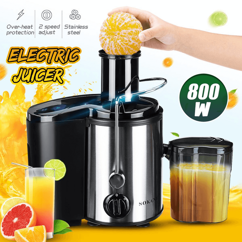 Sokany sk-4000, 800 watt 2 speed stainless steel juice extractor