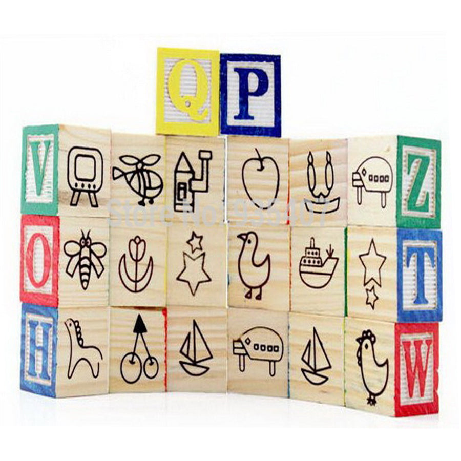 Abc wood blocks - large