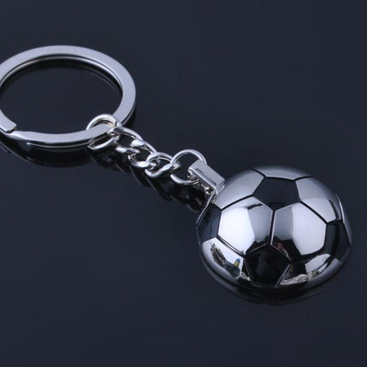 Half soccur football keychain