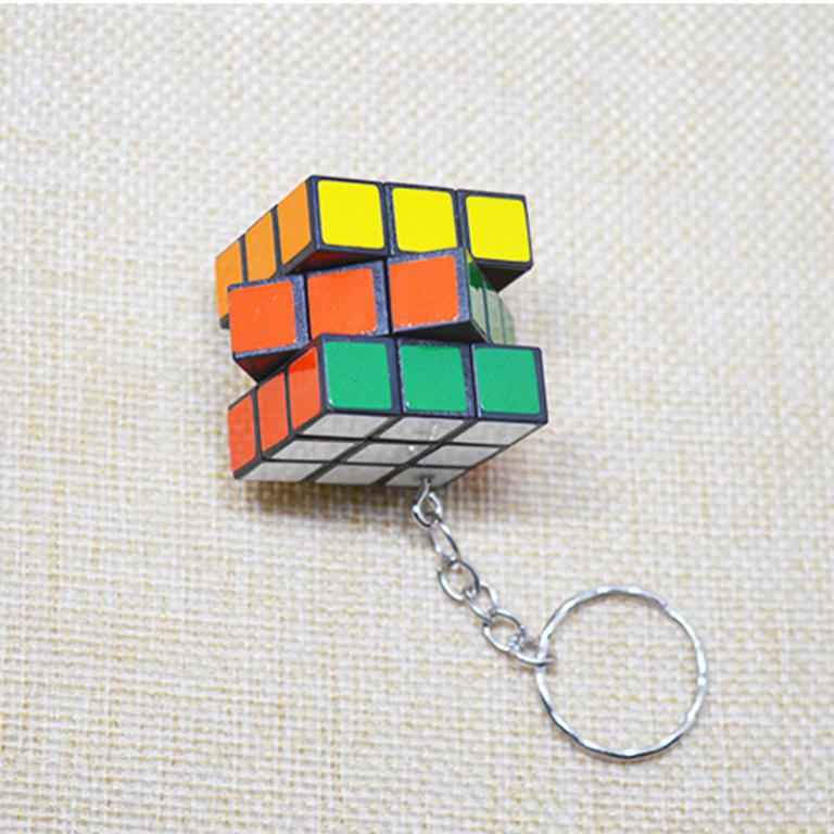 Small magic cube circle puzzle hanging pendant key