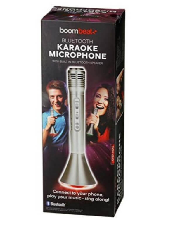 Bluetooth karaoke mic with built in speeker- boom beatz