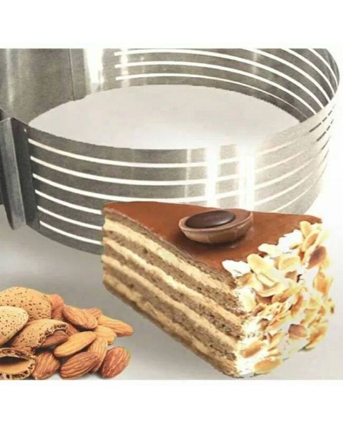 Cake slicer assistant slice cake ring adjustabl - big size