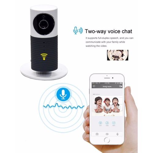 Hd wifi smart ip camera - black