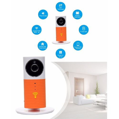 Hd wifi smart ip camera - orange