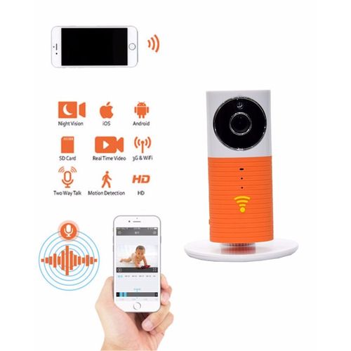 Hd wifi smart ip camera - orange