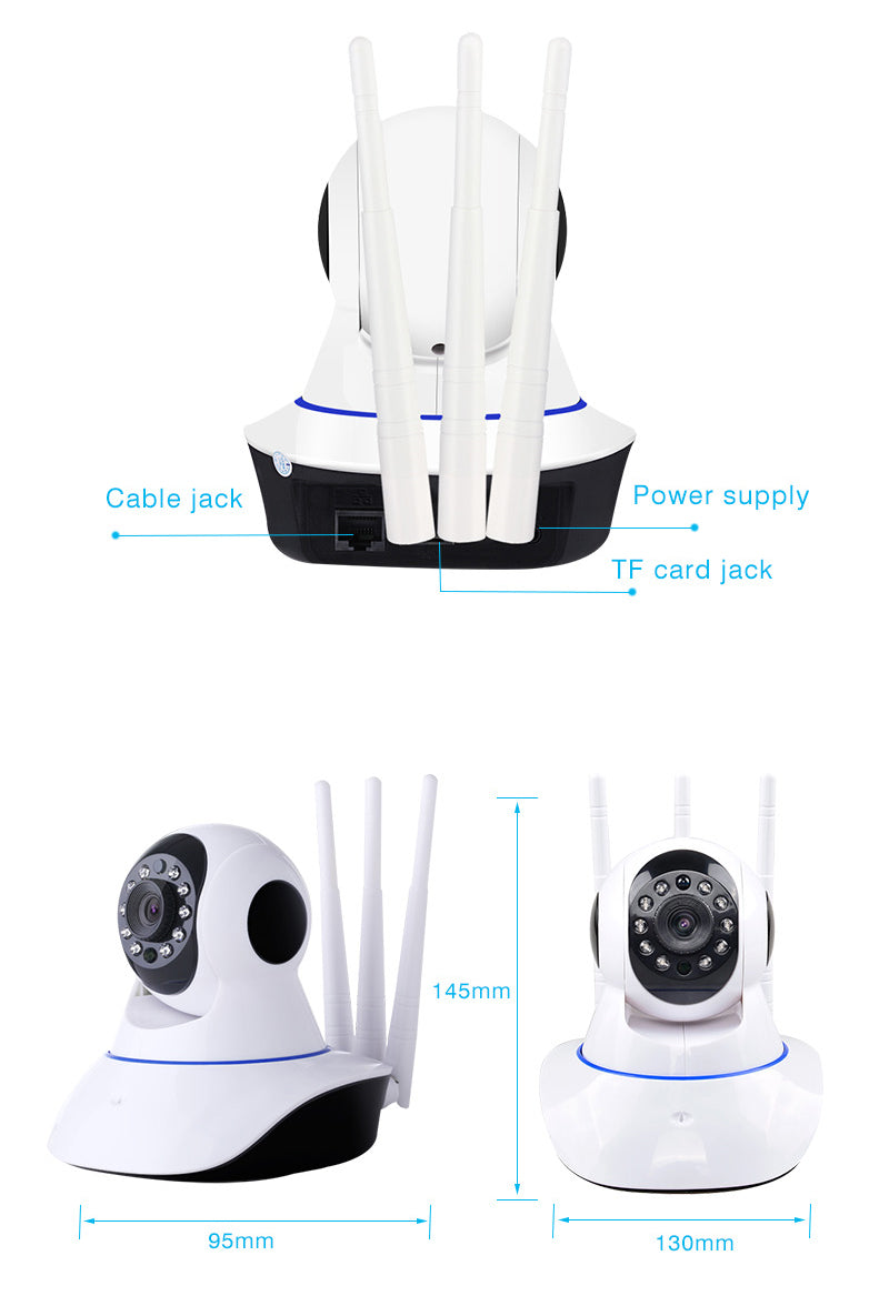 Three antennas wifi security camera