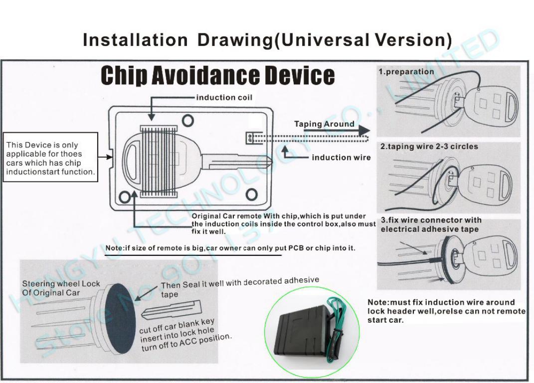 Push start button key less with rfid security system