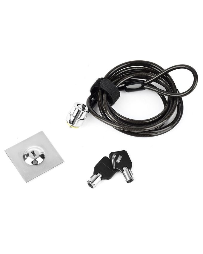 Aluminum laptop table & laptop security lock