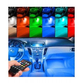 4-piece 8 color led interior lighting kit for car-ir control