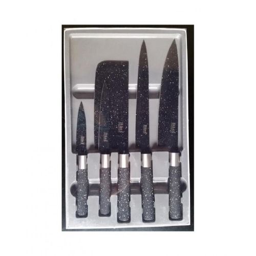 Set of 5 - non stick knife set - black