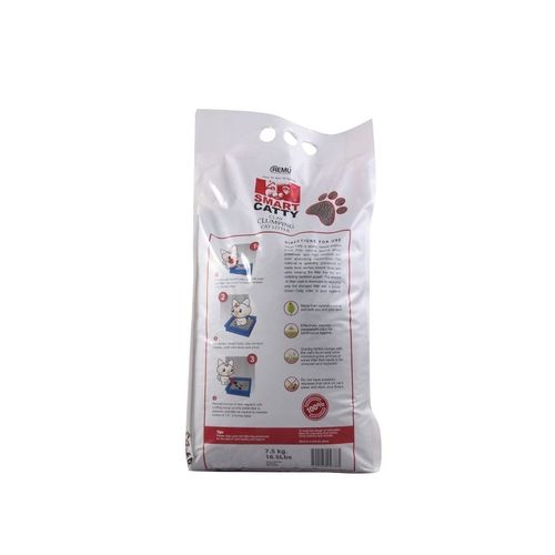 Smart catty clumping cat litter - 7.5 kg-white