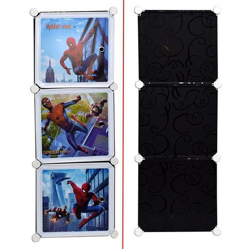 Spider man wardrobe organizer rack for kids - 6 cubes