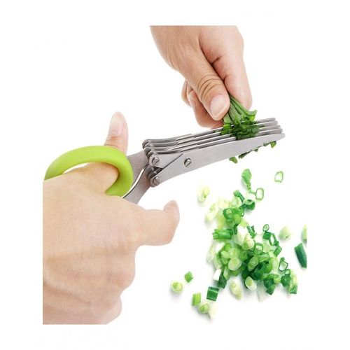 Stainless steel fruit vegetable 5 blade herb scissors