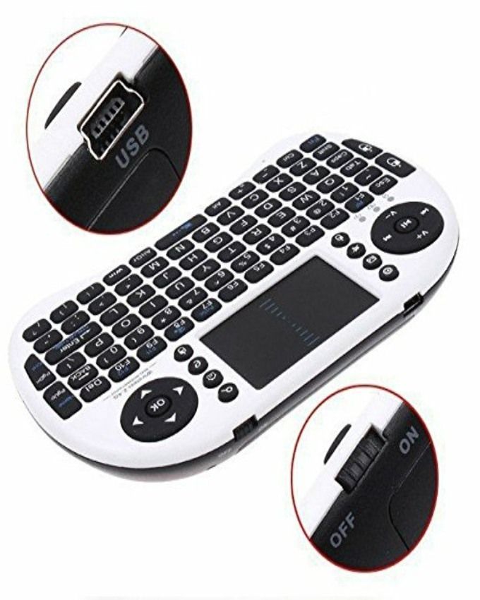 2.4g rf500 mini wireless keyboard with touch pad