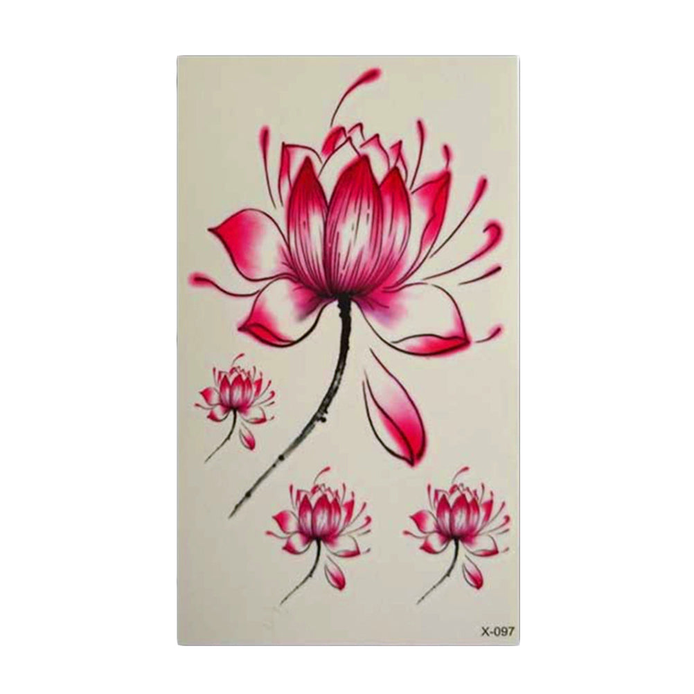 Temporary body art lotus flower tattoo