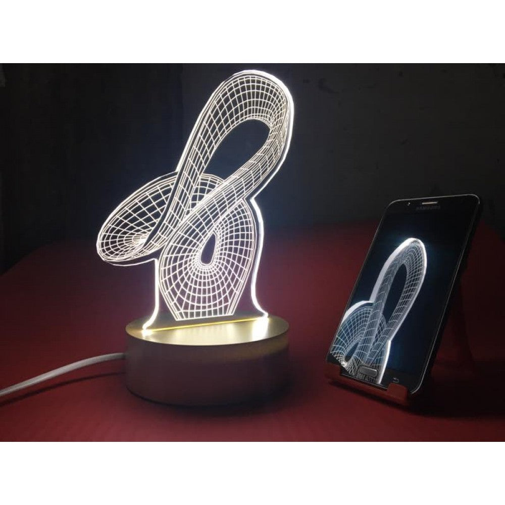 Whiplash 3d multicolor led acrylic lamp