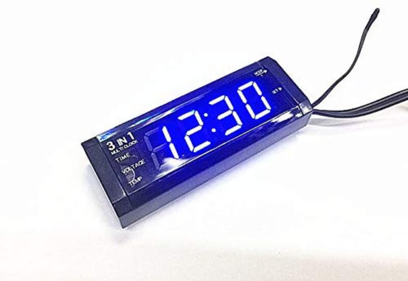3 in 1 car digital clock with volt and amp