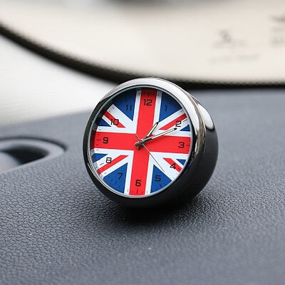 Automotive uk flag decoration clock