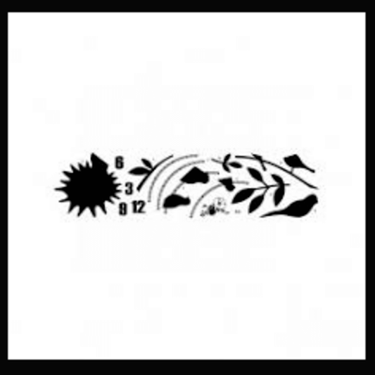 bird & nest wall clock - black