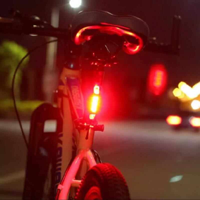 1pc portable red bicycle tail light - safety warning lamp