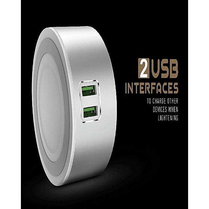 Ldnio a2208 soft touch led lamp with 2 usb port charger