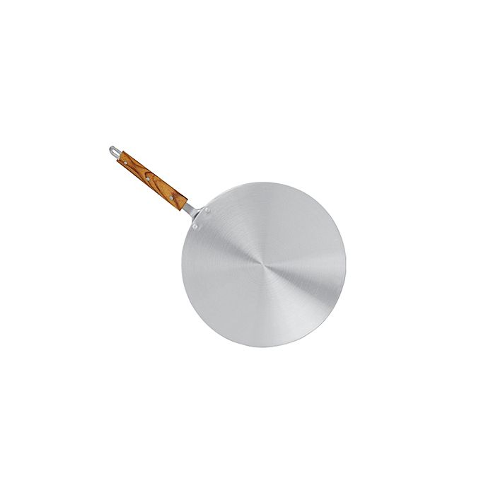 Bravo metal tawa with wooden handle - silver