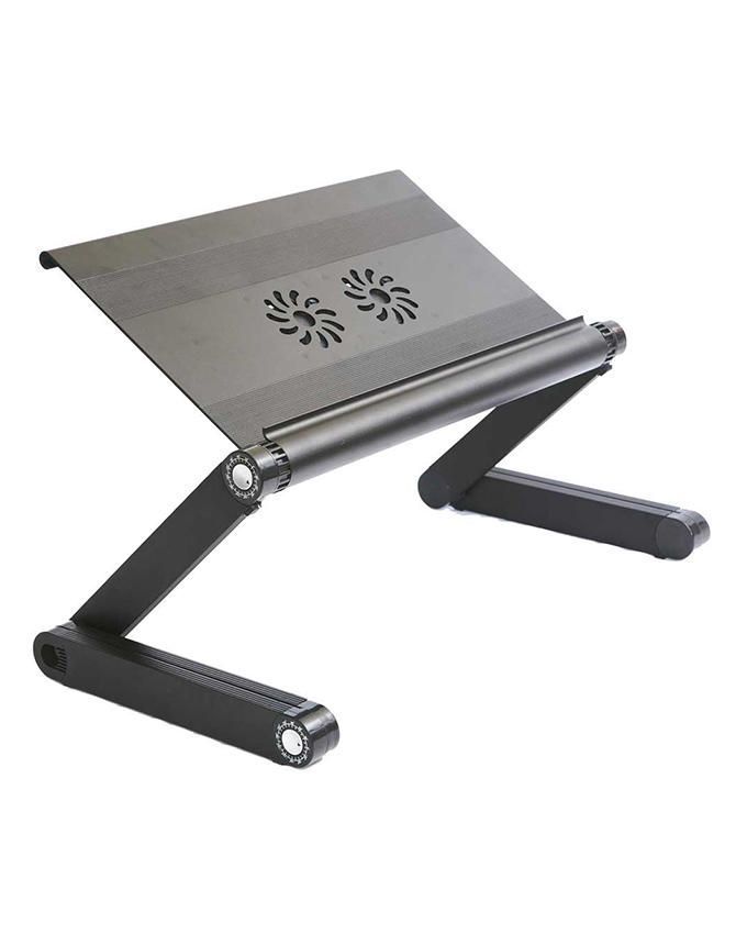 Aluminium table large fan (with built-in stereo speakers)