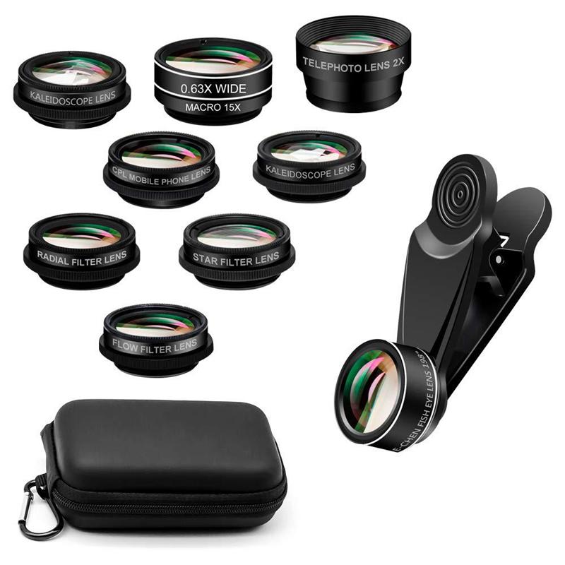 10 in 1 mobile photo fish eye wide angle camera lenses set