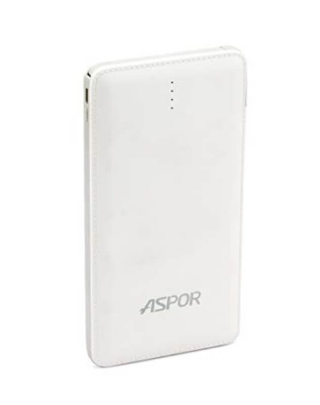 Aspor a382 10500mah smart slim power bank+ micro usb cable