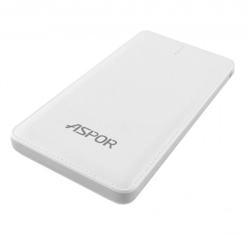 Aspor a382 10500mah smart slim power bank+ micro usb cable