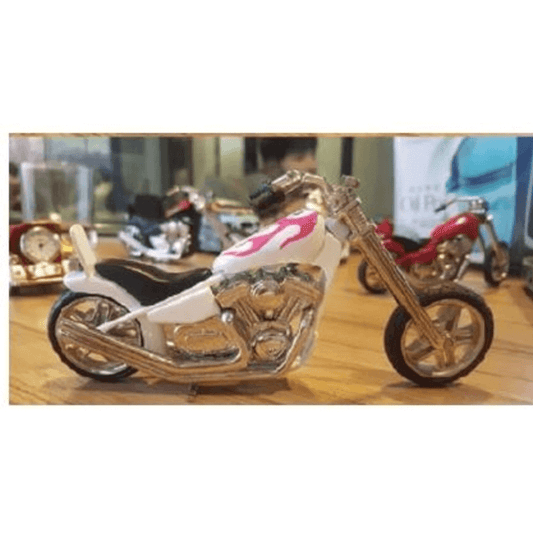 Fossil brand antique chopper bike clock _ metal white fire