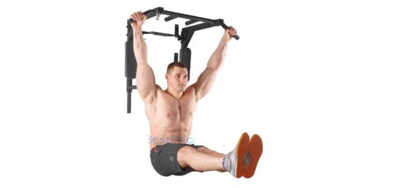 Portable wall mounted pull up bar - chin up bar with dip bar