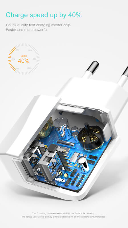 Baseus charger mini dual usb charger 2.1a ccall mn02